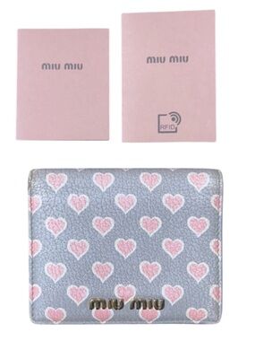 Miu Miu bifold wallet ~4.3”Wx3.5”H